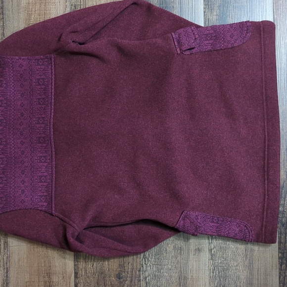 Patagonia Better Sweater Icelandic Coat Size XS Hooded Long Line in Oxblood Red - Picture 9 of 14